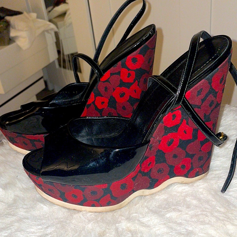Ysl wedge sandals